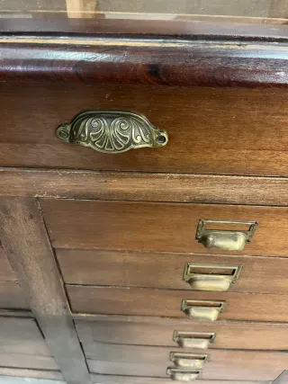 Mueble Farmacia Antiguo Madera y Cristal