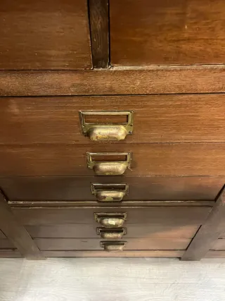 Mueble Farmacia Antiguo Madera y Cristal