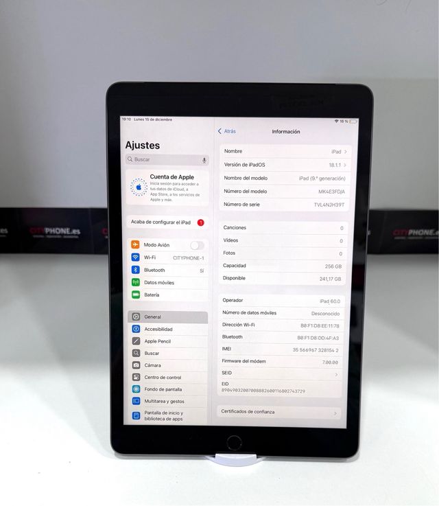 iPad 9 10.2 (2021) A2604 Wifi+SIM Gris