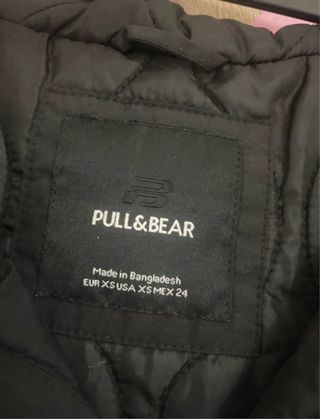 Chaquetón Pull&Bear negro