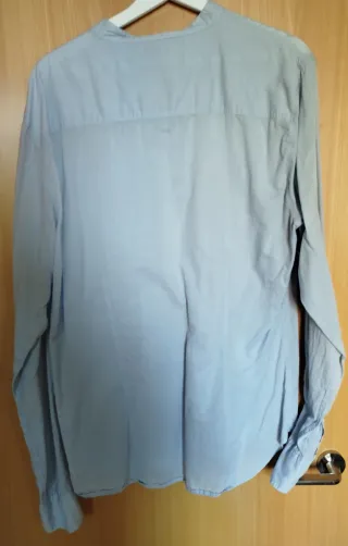 Camisa azul manga larga