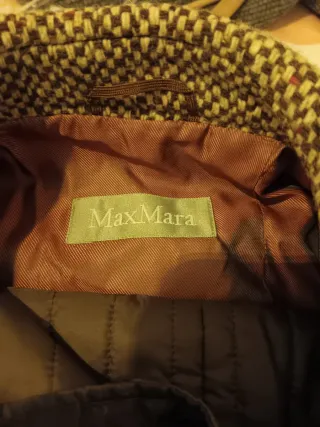 Cappotto lungo beige e marrone Max Mara