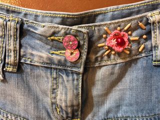 Falda vaquera con pedrería Talla 38