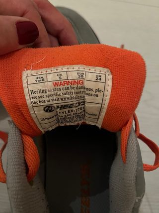 Zapatillas Heelys Talla 38 Gris Naranja