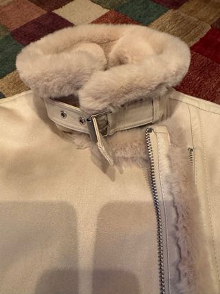 Chaqueta Zara doble faz beige