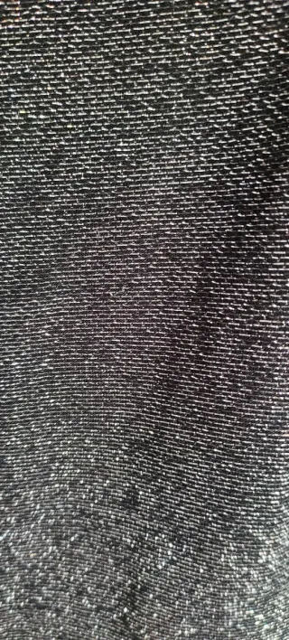 Camisa negra con lamé plateado - Vintage años 80