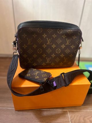 Bolso LV Marrón y Morado Hombre