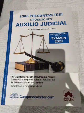 1300 preguntas Test. Oposiciones Auxilio Judici...
