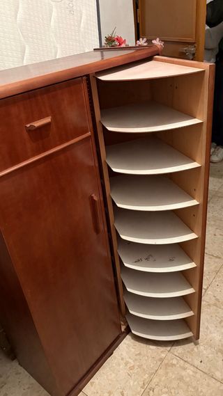 Armario zapatero de madera