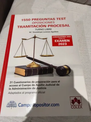 1550 preguntas Test. Oposiciones Tramitación Pr...