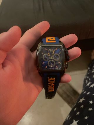Reloj Versace Cronógrafo Azul y Naranja