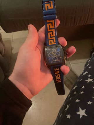 Reloj Versace Cronógrafo Azul y Naranja