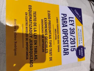 LEY 39/2015 PARA OPOSITAR - TOMO II: Un libro p...