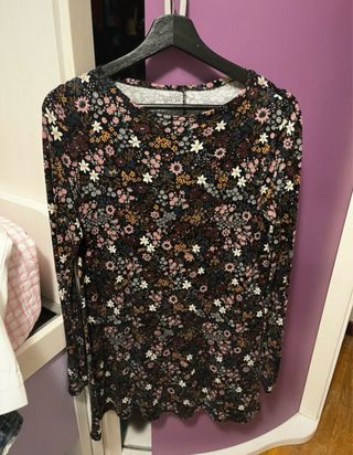 Vestido floral mujer manga larga