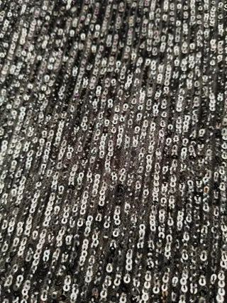 Pantalón plateado lentejuelas fluido