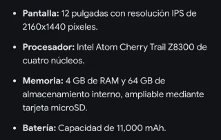 Tablet 2 en 1 con Teclado
