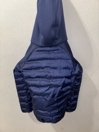 Piumino blu con cappuccio 12 anni