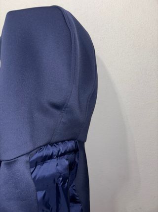 Piumino blu con cappuccio 12 anni