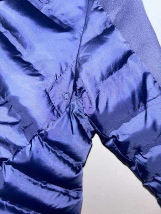 Piumino blu con cappuccio 12 anni