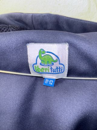 Piumino blu con cappuccio 12 anni