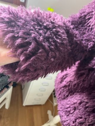 Cappotto in pelliccia sintetica viola