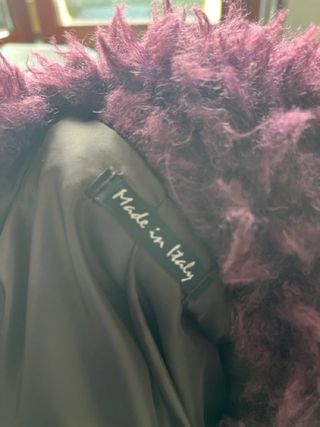 Cappotto in pelliccia sintetica viola