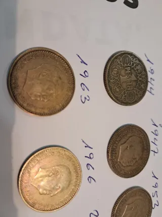 5 Monedas 1 Pta y 1 Moneda 2,50 Pesetas