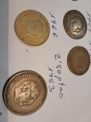 5 Monedas 1 Pta y 1 Moneda 2,50 Pesetas