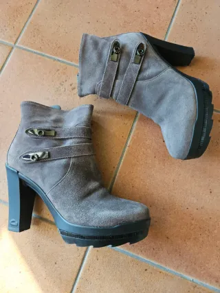 Stivaletti tacco alto grigi