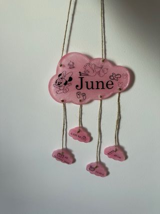 Nube Natalicia Resina Epoxi Personalizada