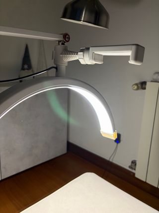 Candeeiro LED Esteticista Branco Dourado