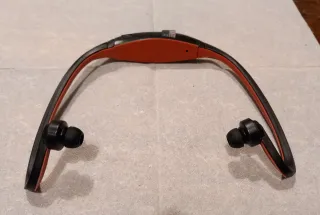 Sport MP3 FM Cuffie Nere Arancioni