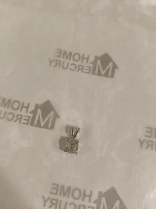 Colgante imitación diamante plateado antialérgico