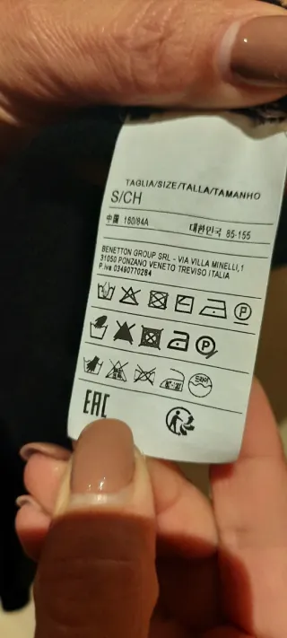 Blusa Preta Benetton Merino Italian Yarn