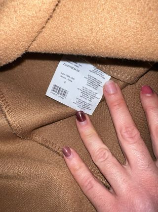 Cappotto donna marrone con cintura oro