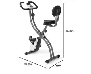 Bicicleta estática con respaldo
