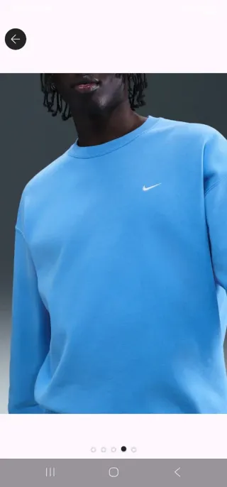 Sudadera Nike Solo Swoosh Fleece Crew Azul