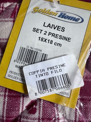 Set 2 presine rosse e bianche