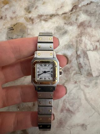 Reloj Cartier Santos Galbée Oro/Plata