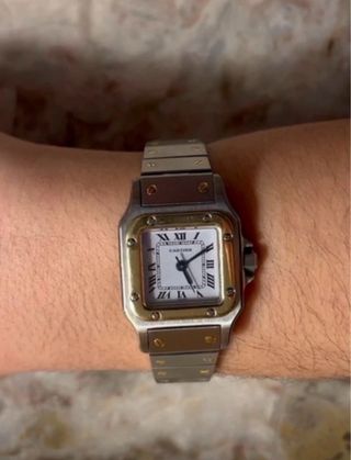 Reloj Cartier Santos Galbée Oro/Plata