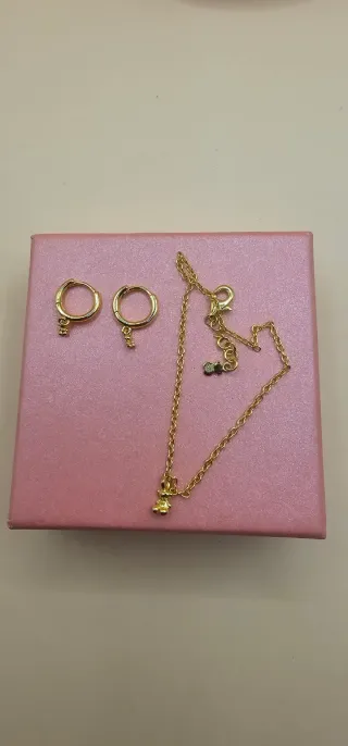 Conjunto baño oro 18k