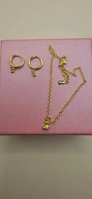 Conjunto baño oro 18k