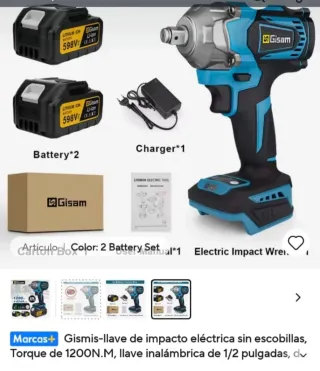 Llave de Impacto Gisam 598V 1200N.M