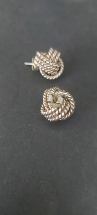 Pendientes nudo plata