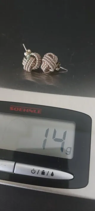 Pendientes nudo plata