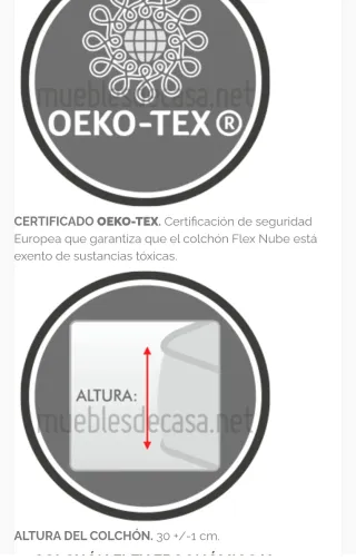 Colchón Flex Nube Visco para cama de 90 Como Nuevo