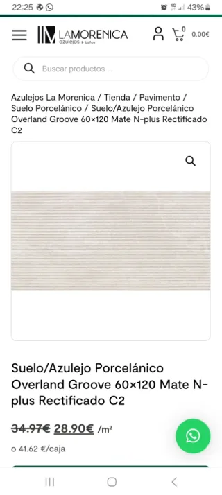 Azulejo Porcelánico Cifre Overland Groove 60x120 R