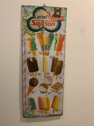 Listino Prezzi Gelati Sanson 30 anni Vintage