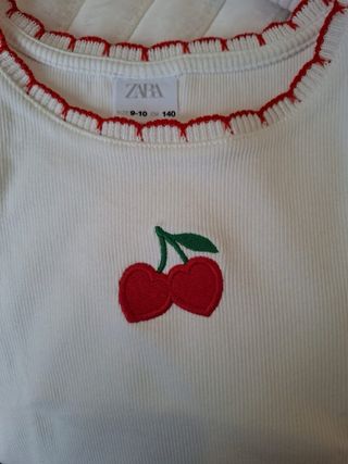 2 Camisetas Algodón Niña Blancas