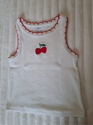 2 Camisetas Algodón Niña Blancas